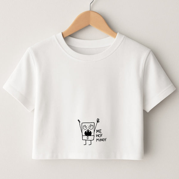 Doodlebob Me Hoy Minoy Crop Top