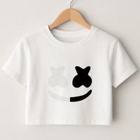 Dual Sides Helmet DJ  Crop Top