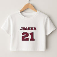Burgundy - Personalised Football Crop Top