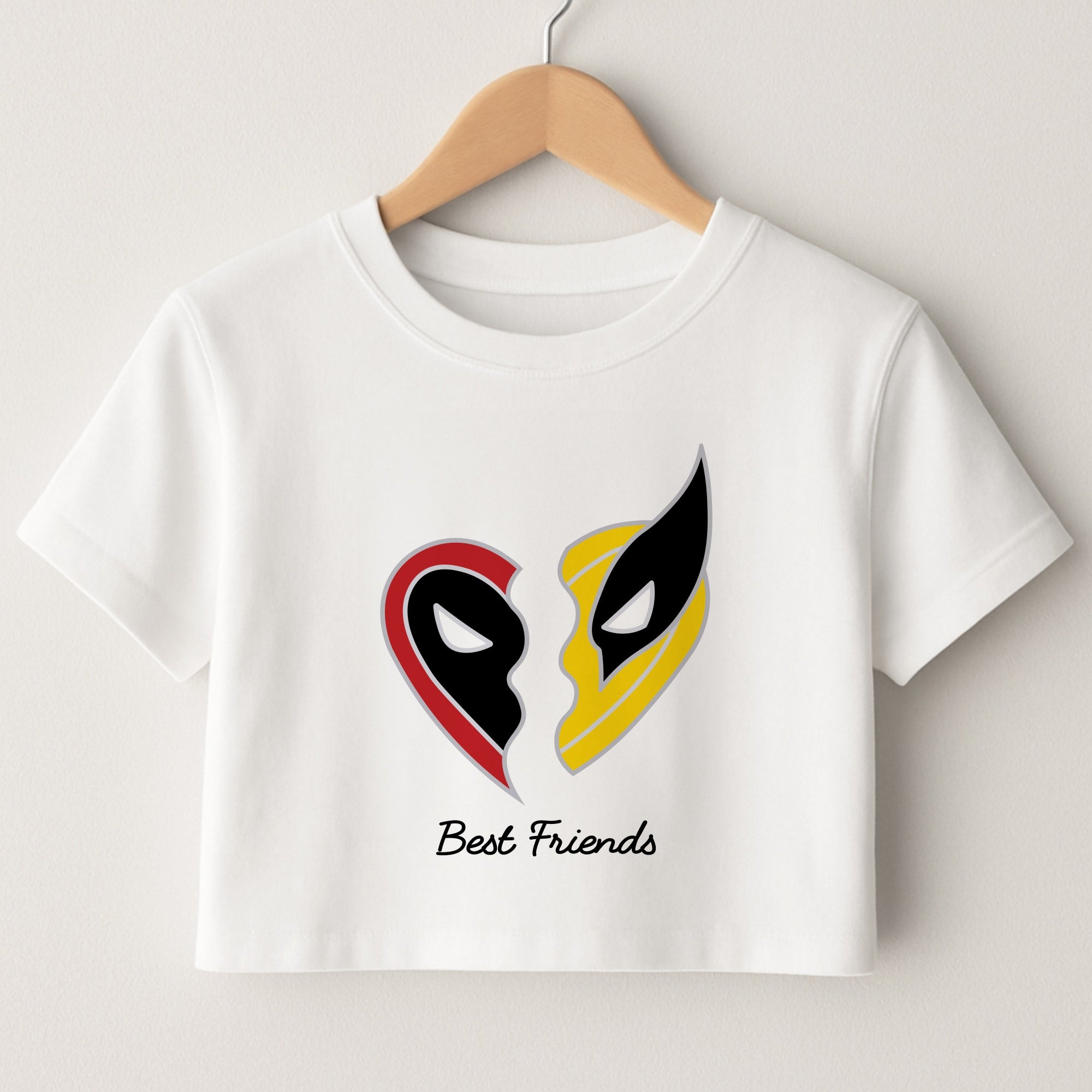 Superhero Best Friends Locket Crop Top