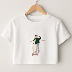 Two Men And A Dog Crop Top