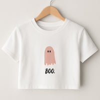 Boo - Ghost Halloween Crop Top