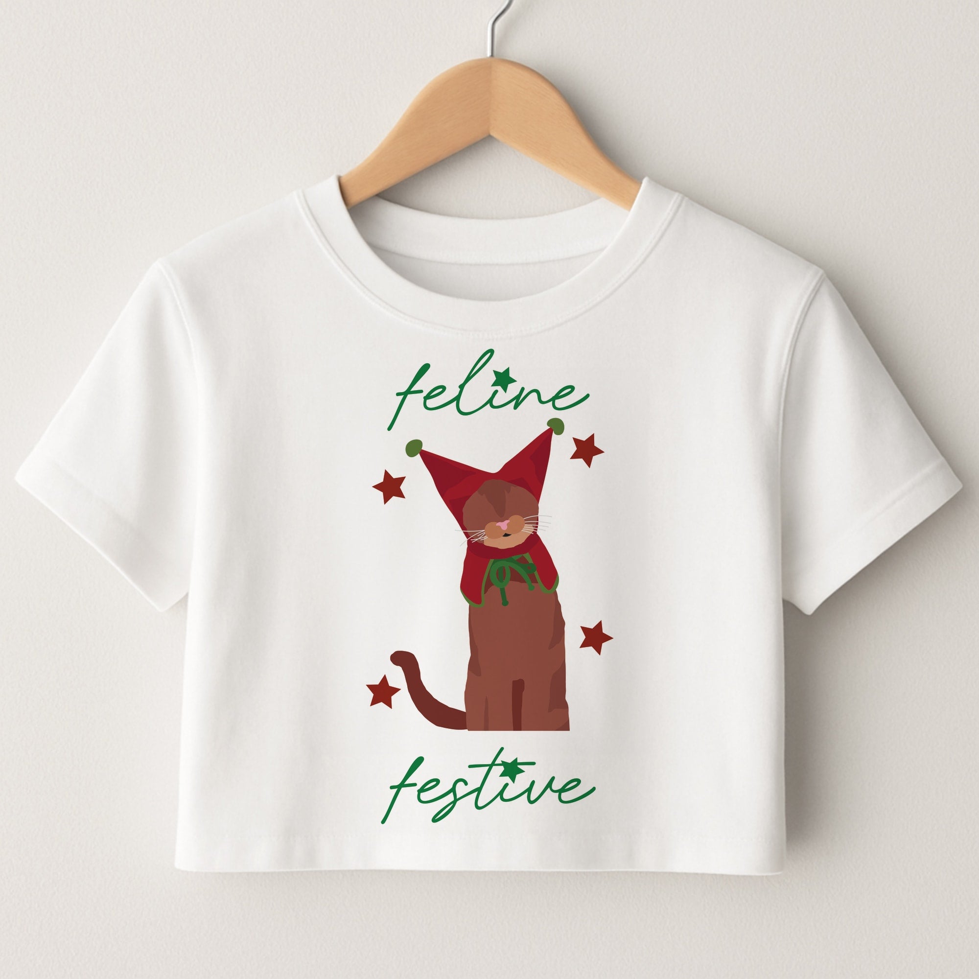 Feline Festive  Crop Top