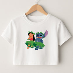 Lilo And Alien Blue Hoola Crop Top