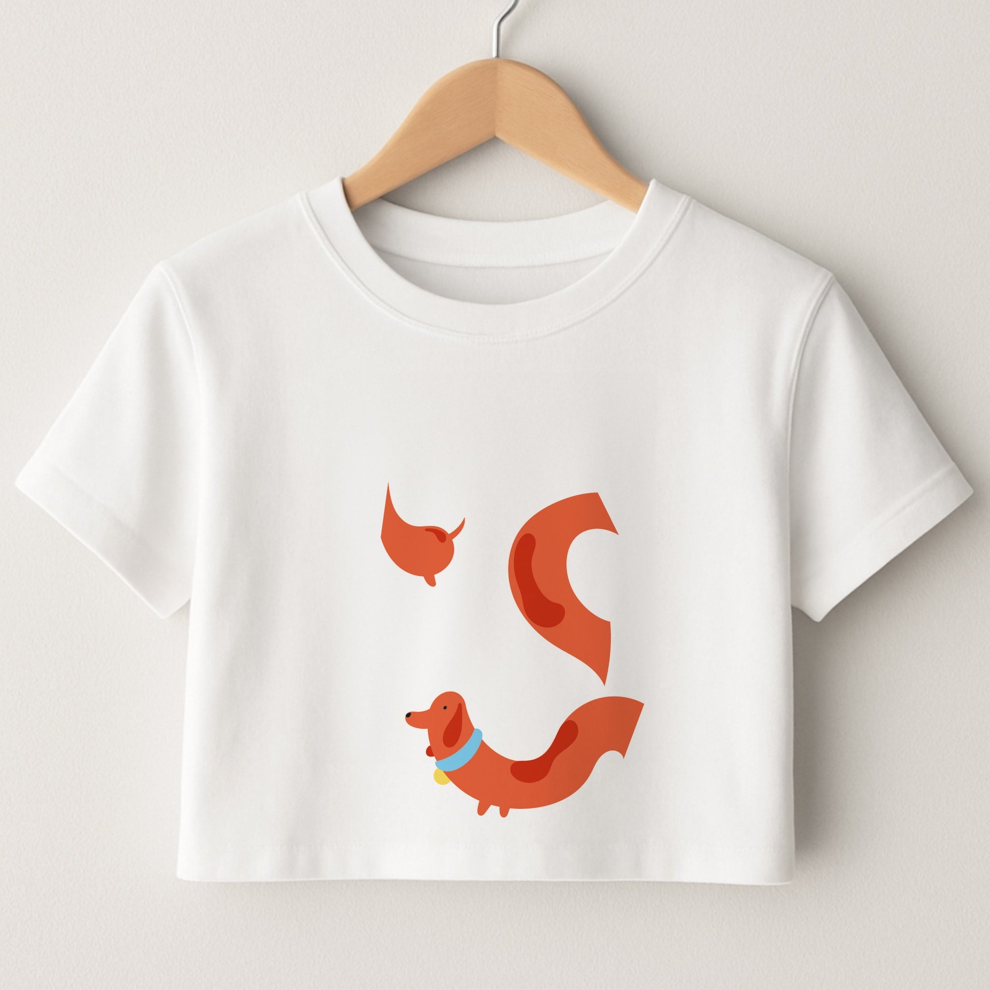 Sausage dog wrapped round - Dachshunds Crop Top