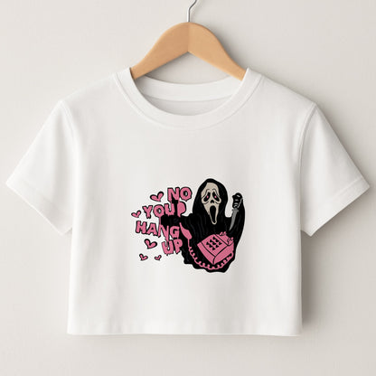 No You Hang Up - Halloween Crop Top