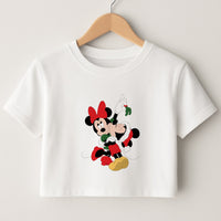 Mistletoe Fairytale Mice - Christmas Crop Top