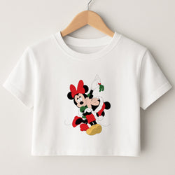 Mistletoe Fairytale Mice - Christmas Crop Top