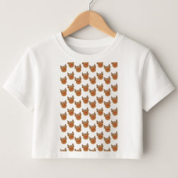 Rudolph Pattern - Christmas Patterns Crop Top