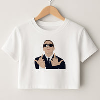 Middle Finger Crop Top