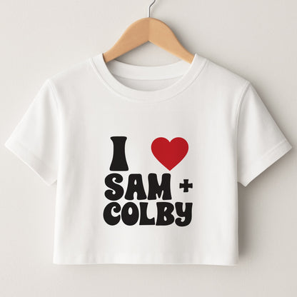 I Love S & C Crop Top