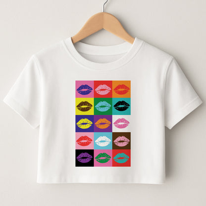 Lips Collage - Pride Crop Top