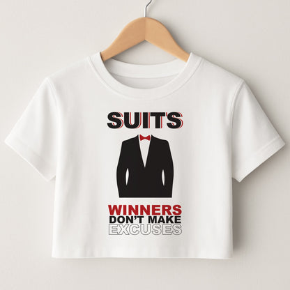 Winners Don't Make Excuses Crop Top