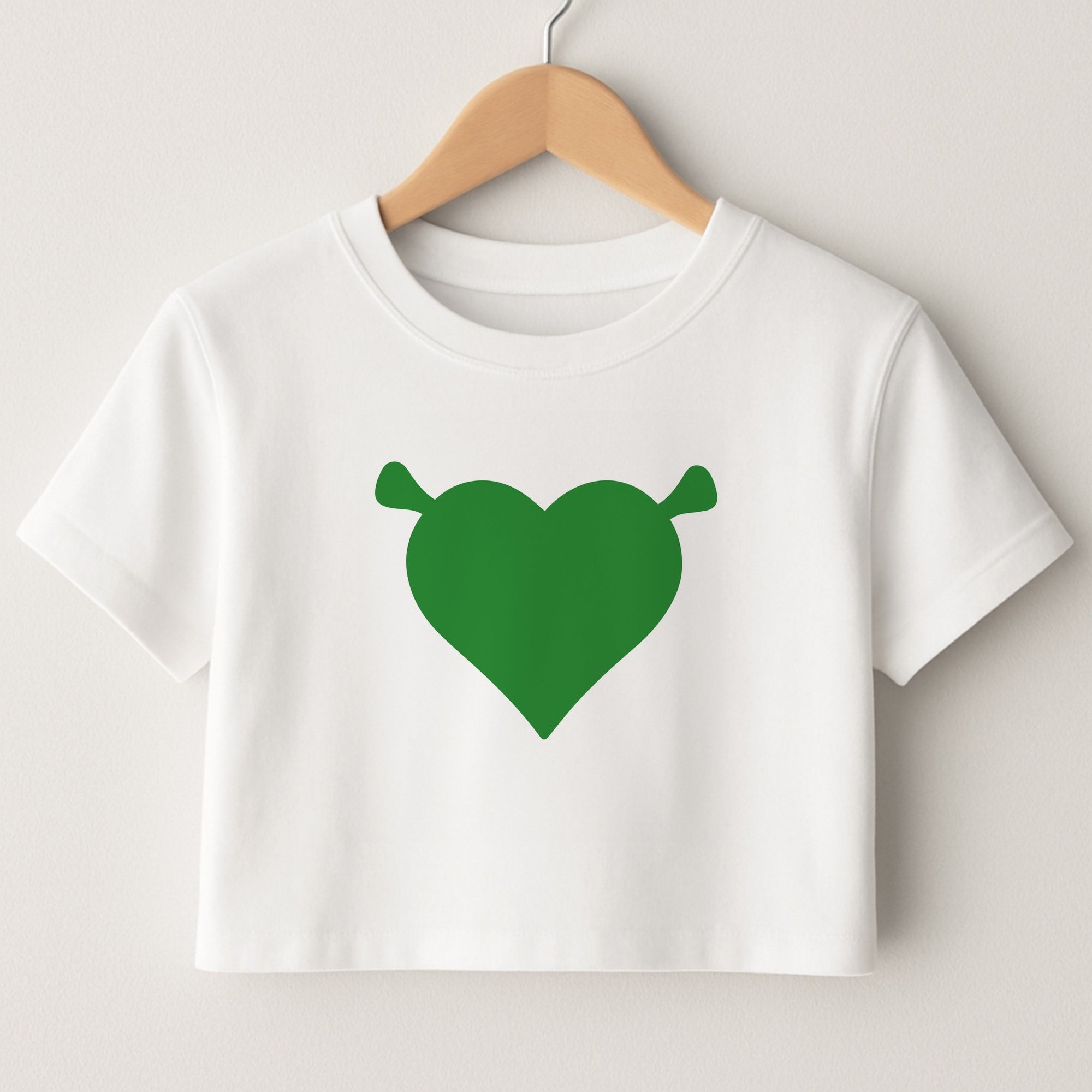 Green Ogre Heart Crop Top