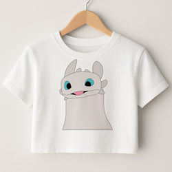 White Fury Dragon Crop top