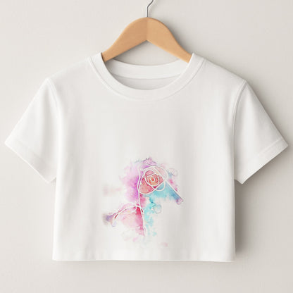 K-Pop Band Love Yourself Watercolour Painting Crop Top