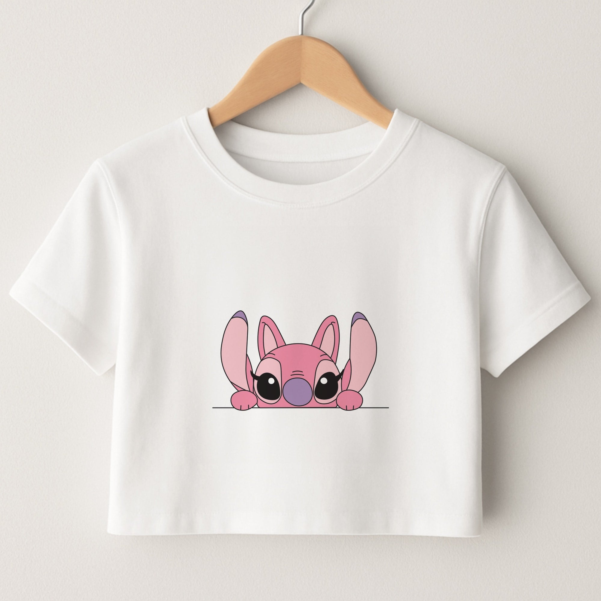 Angel Leaning - Pink Alien Crop Top