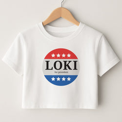 Loki For President Crop Top