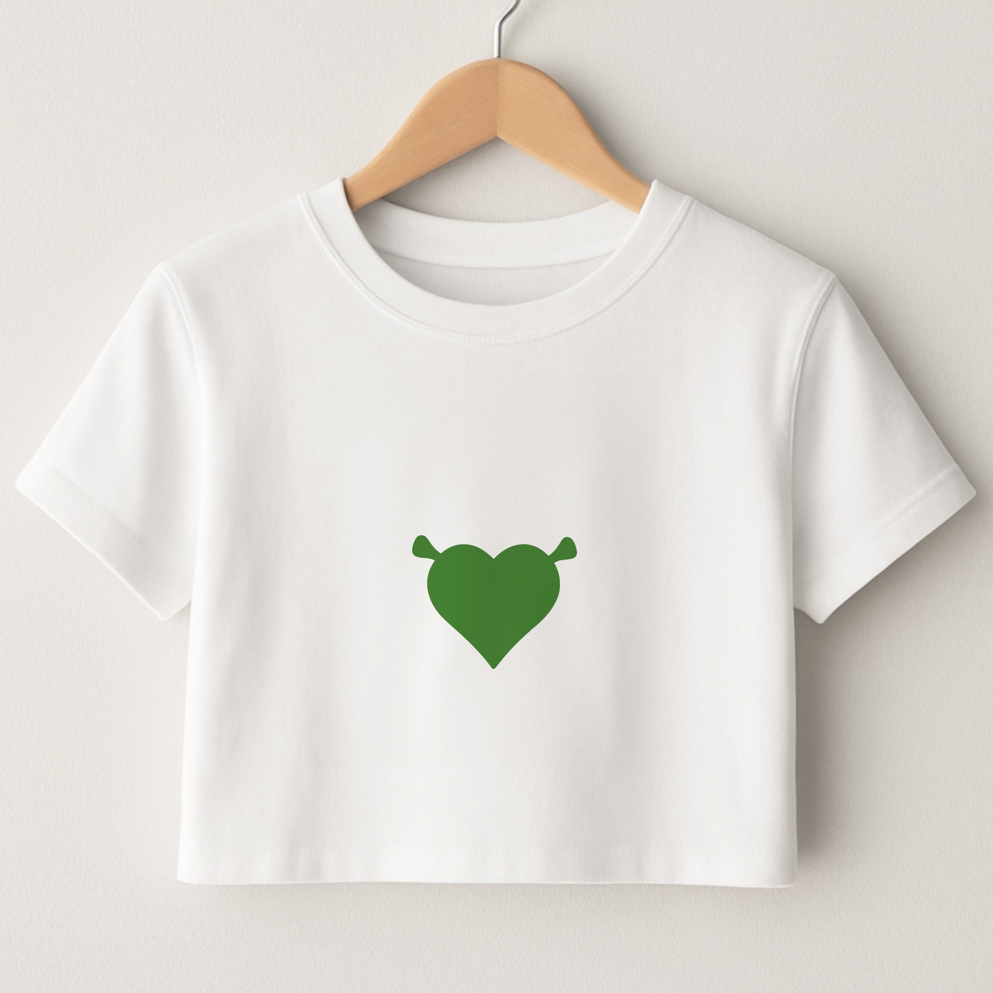 Green Ogre Heart Crop Top