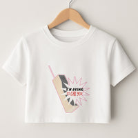 I'm Dying To Call You - Scream Crop Top