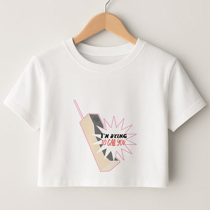I'm Dying To Call You - Scream Crop Top