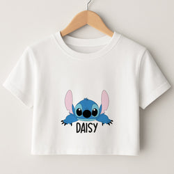 Blue Alien - Personalised Disney Crop Top