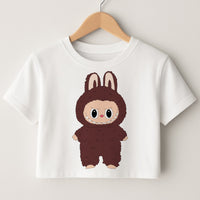 Cute Brown Monster Crop Top