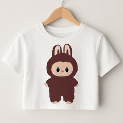 Cute Brown Monster Crop Top