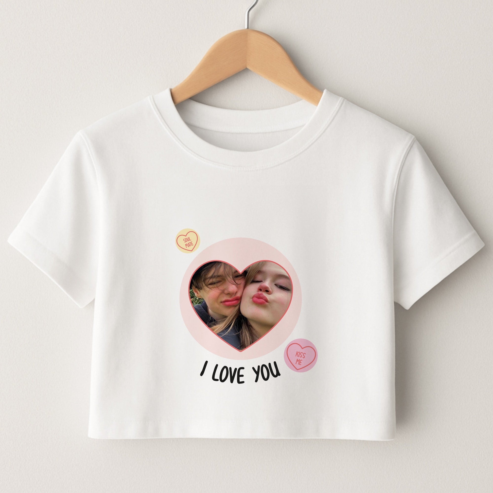 I Love You - Personalised Couples Crop Top