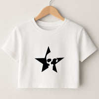 Skulls And Stars - Skate Aesthetic  Crop Top