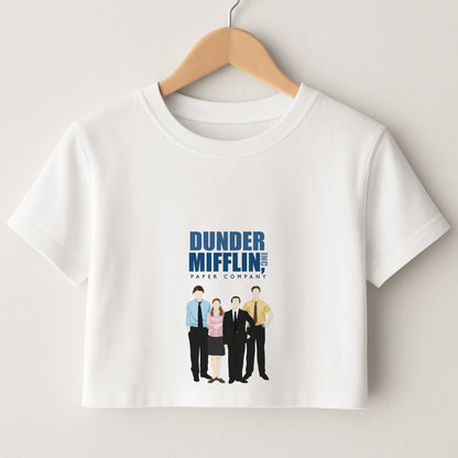 Office Cartoon - Dunder Mifflin Crop Top