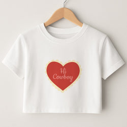 Hi Cowboy - Western  Crop Top
