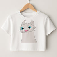 White Fury Dragon Crop top