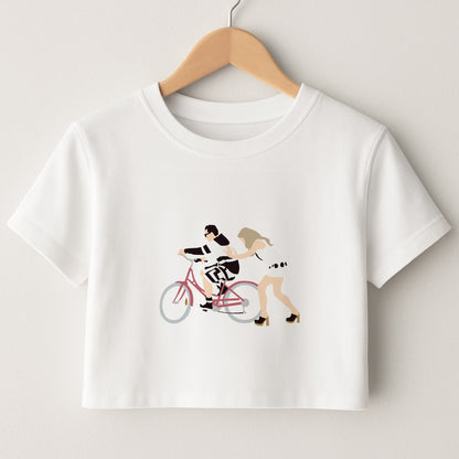 David Riding A Bike Crop Top