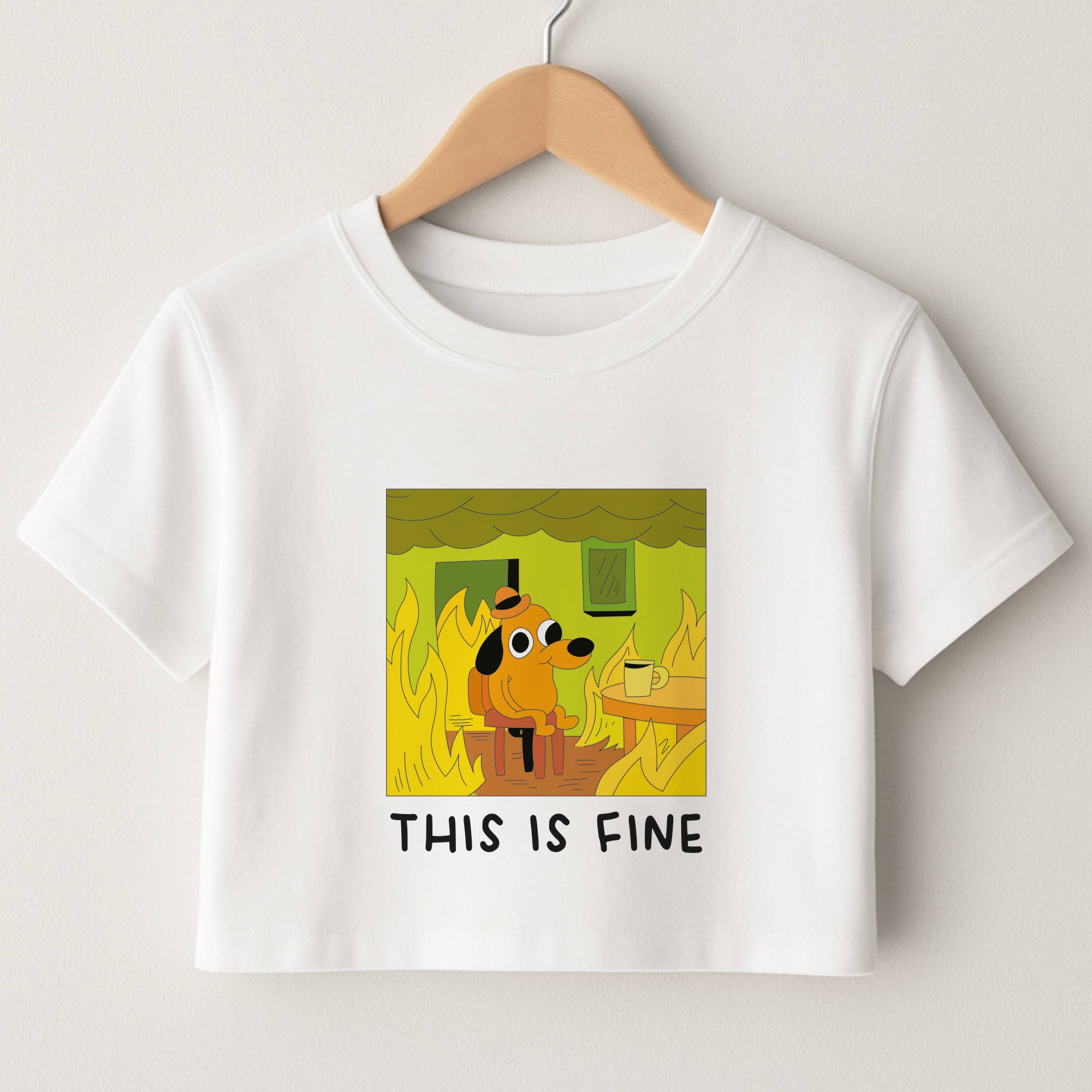 This Is Fine - Memes Crop Top