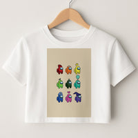 Among Gaming characters Crop Top