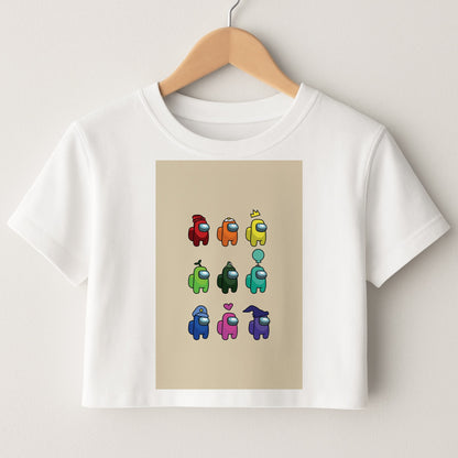 Among Gaming characters Crop Top