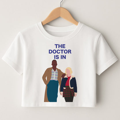 The Doctor Is In - Doctor Who Crop Top