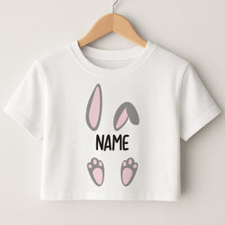 Grey Bunny Personalised Crop Top