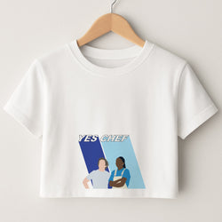 Yes Chef Blue Crop Top