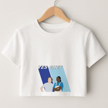 Yes Chef Blue Crop Top