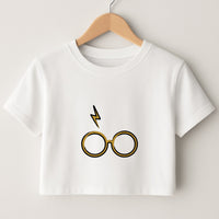 Glasses & Scar Crop Top