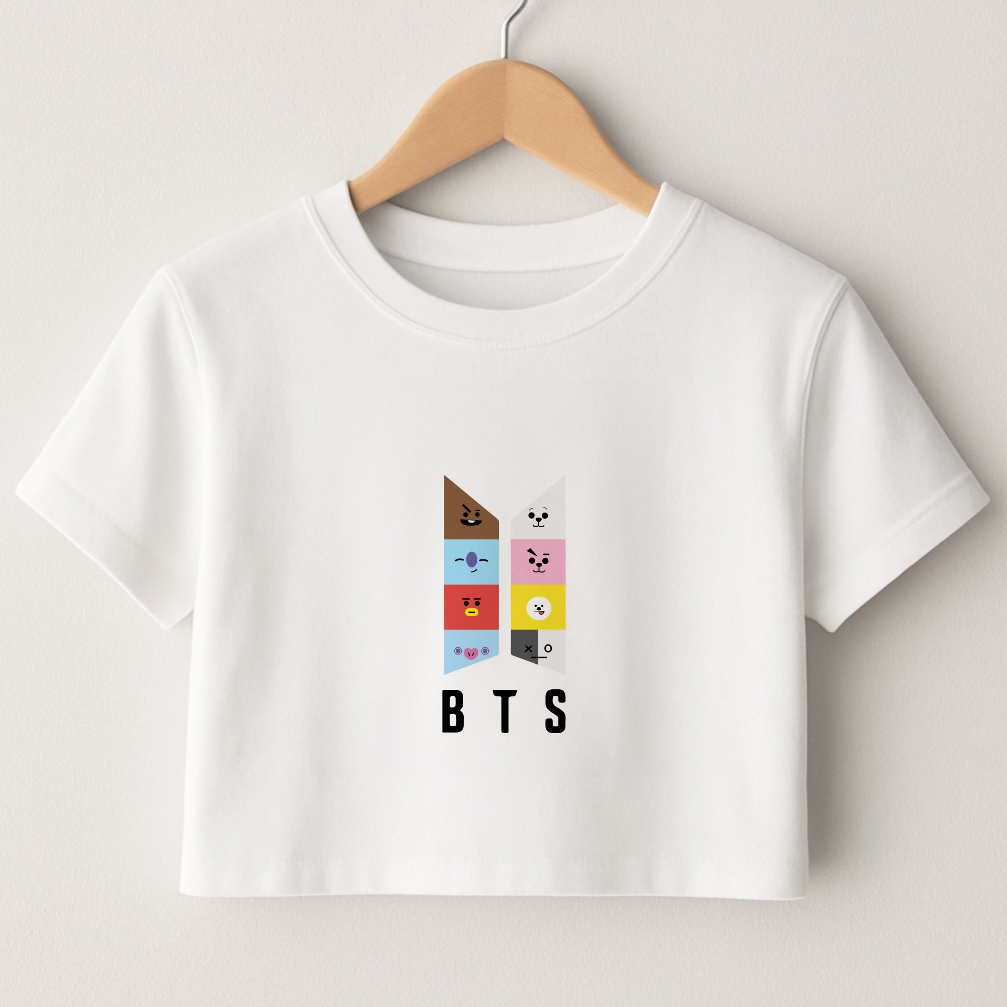 BT21 K-Pop Band Logo Crop Top