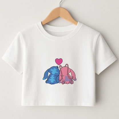In Love - Pink Alien Crop Top