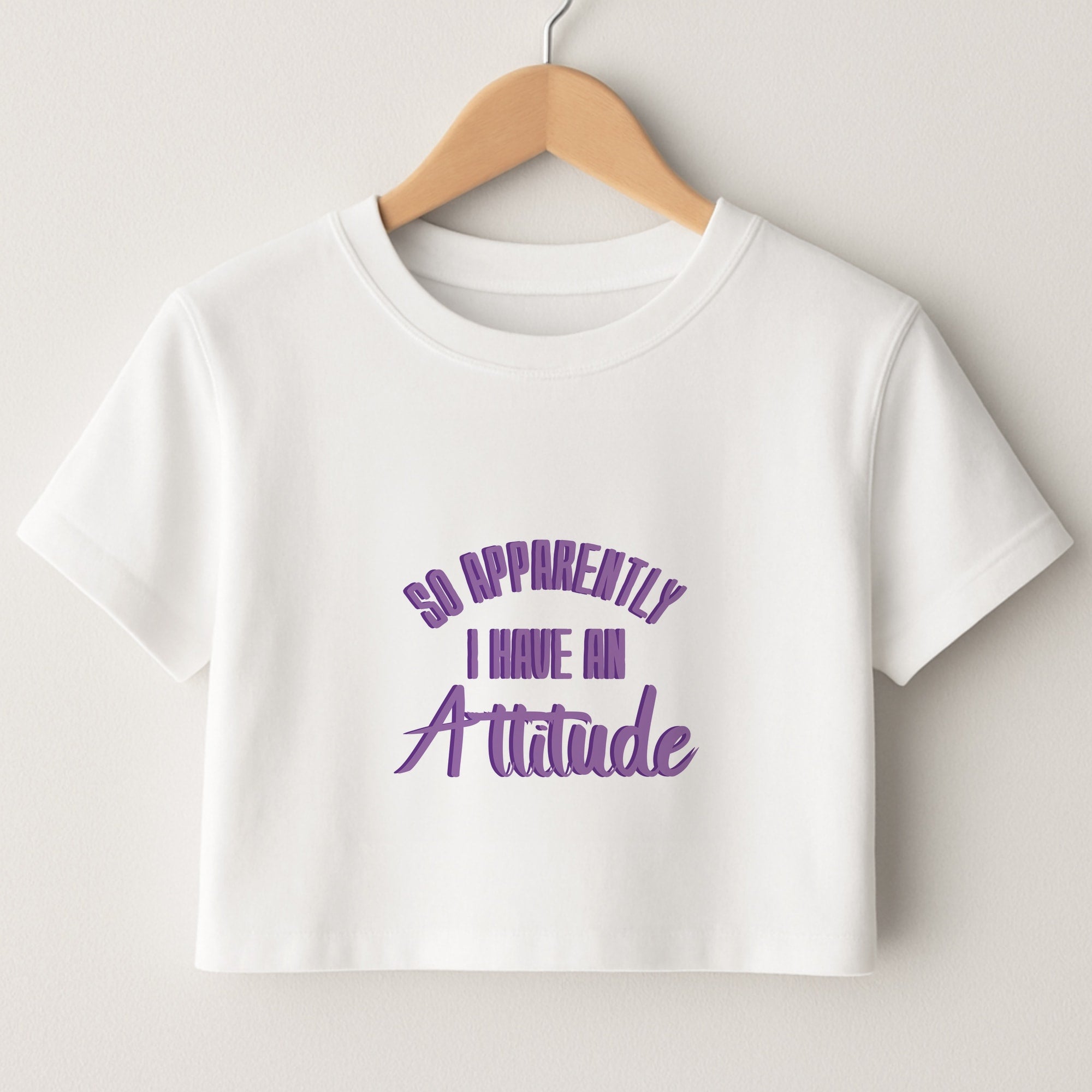 Apprently I Have An Attitude - Funny Quotes Crop Top