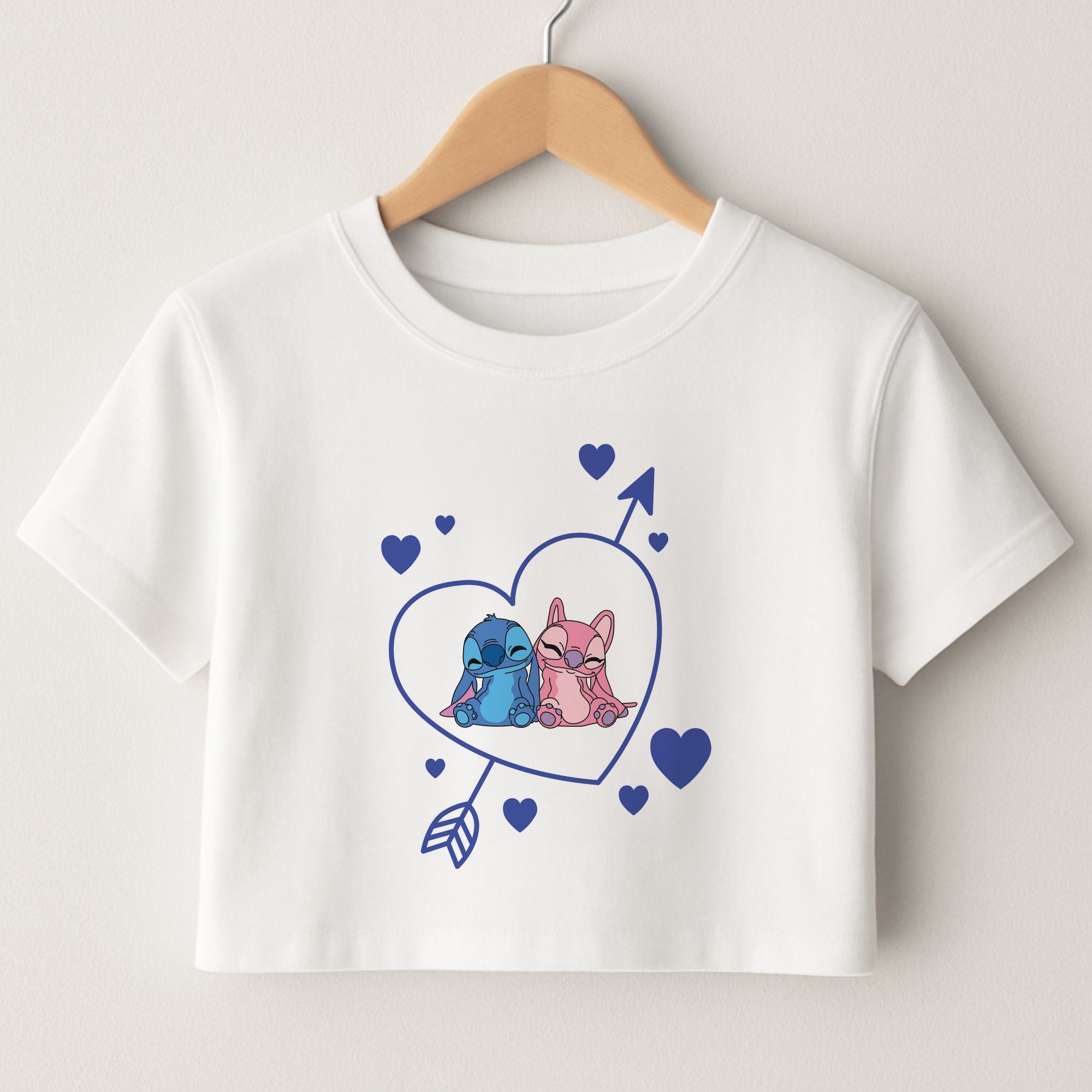 Arrow Heart - Pink Alien Crop Top