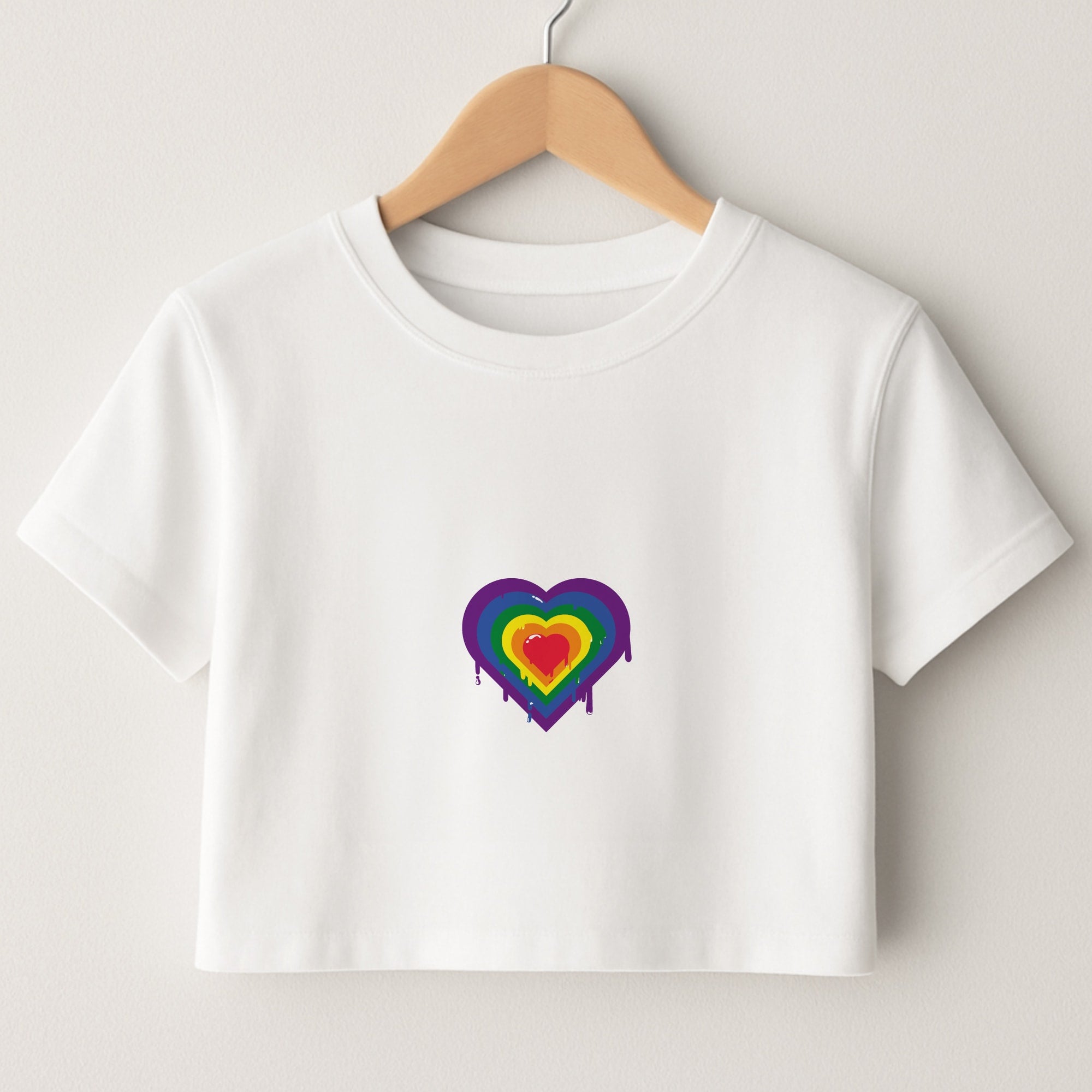 Dripped heart - Pride Crop Top