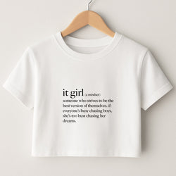 It Girl - Clean Girl Aesthetic Crop Top