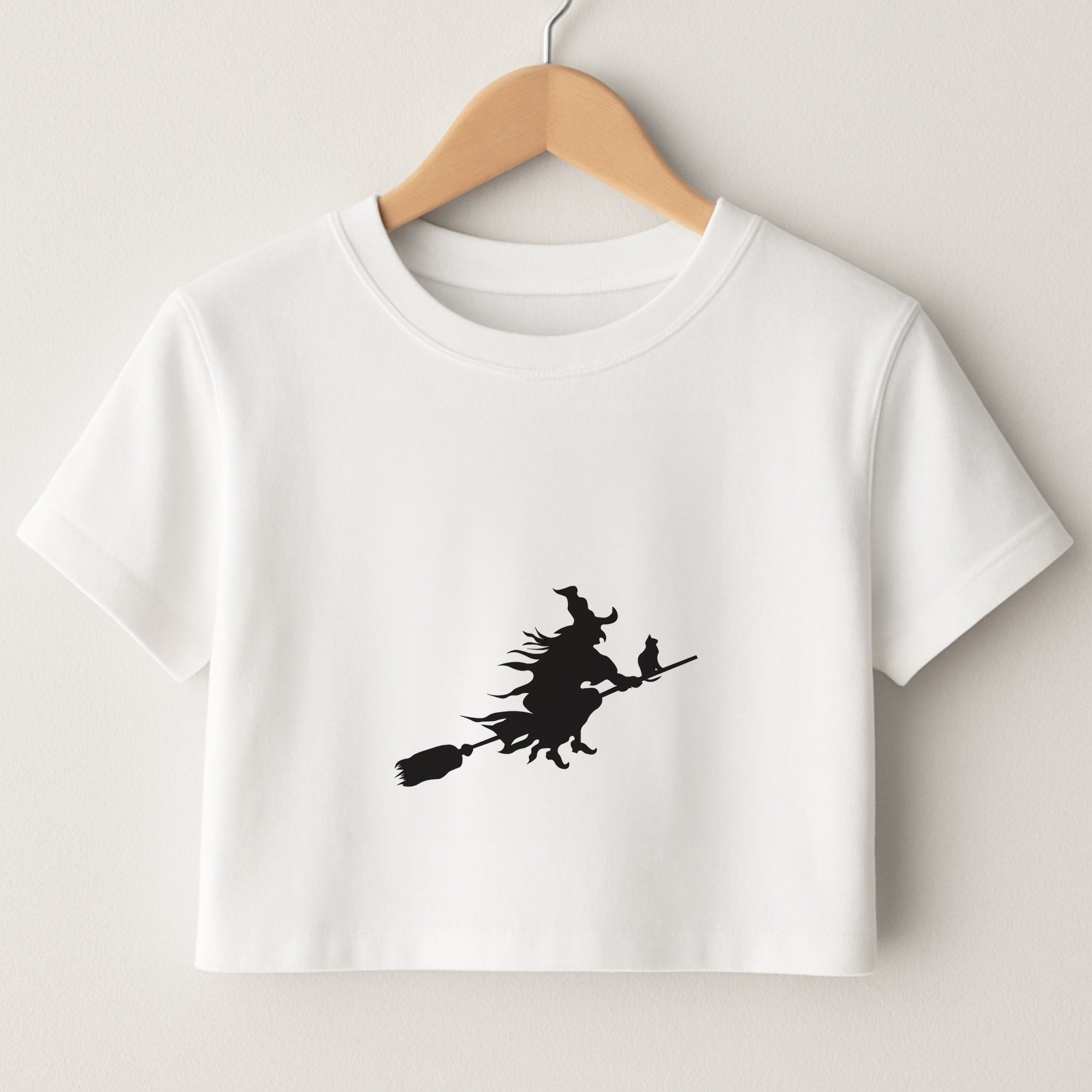 Witch And Cat - Halloween Crop Top