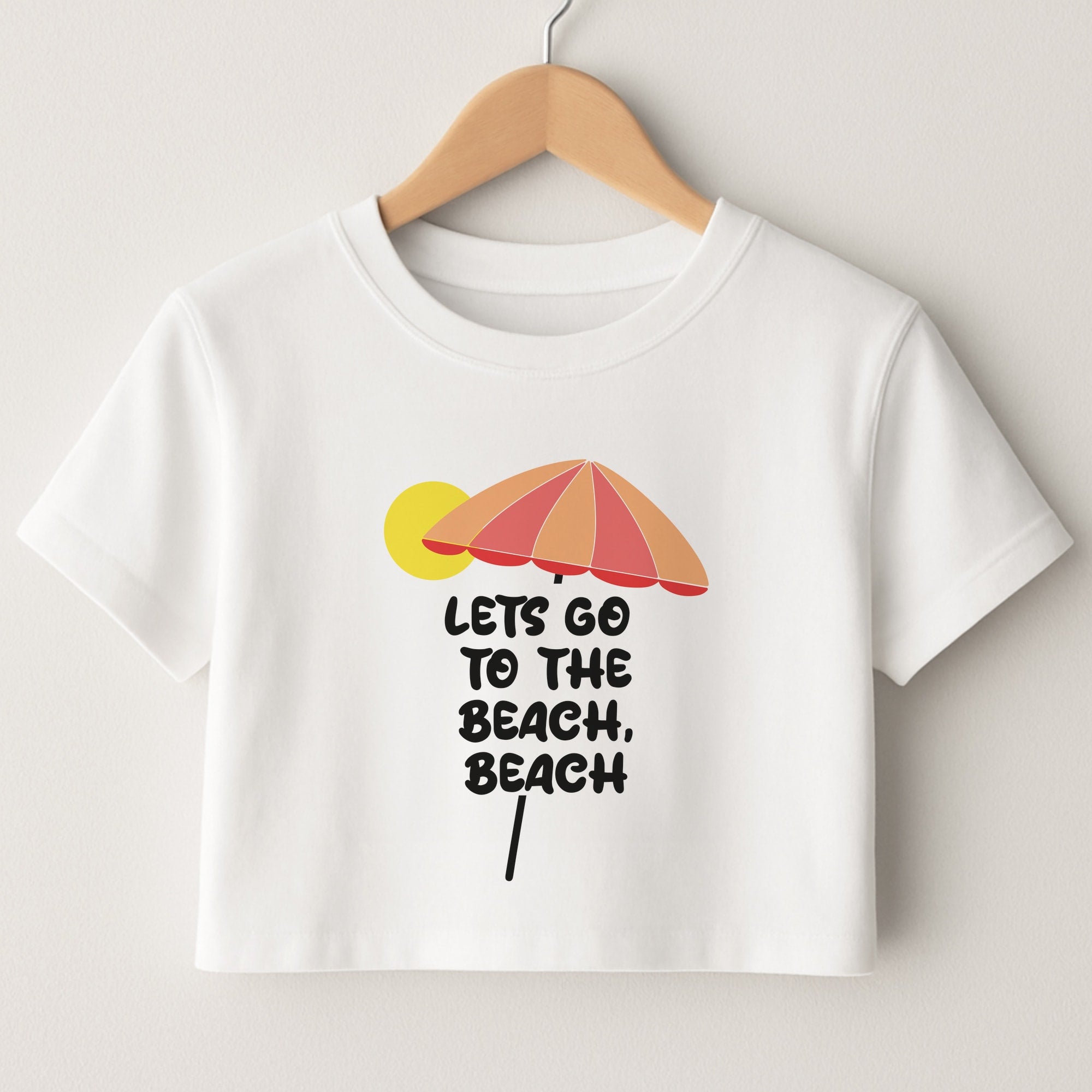Lets Go To The Beach - Summer Quotes Crop Top